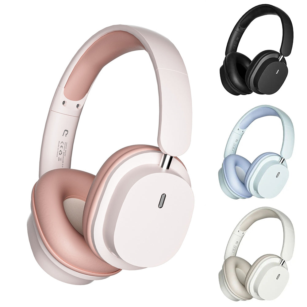 Wireless Headphones with Active Noise Cancelling | Bluetooth 5.3 Jerry Chip | 15 Hours Playtime | Foldable Over-Ear Design | Dual Device Connection | 40mm Drivers | 300mAh Battery | White