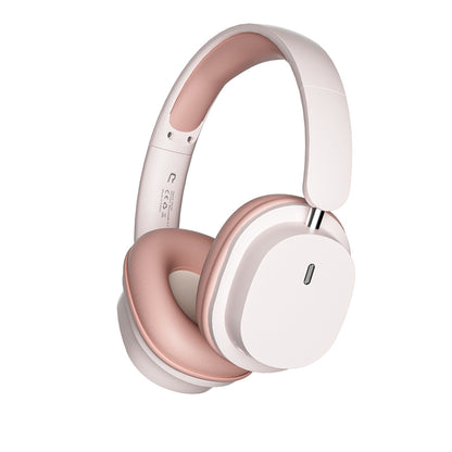 Wireless Headphones with Active Noise Cancelling | Bluetooth 5.3 Jerry Chip | 15 Hours Playtime | Foldable Over-Ear Design | Dual Device Connection | 40mm Drivers | 300mAh Battery | White