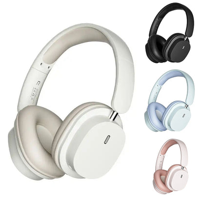 Wireless Headphones with Active Noise Cancelling | Bluetooth 5.3 Jerry Chip | 15 Hours Playtime | Foldable Over-Ear Design | Dual Device Connection | 40mm Drivers | 300mAh Battery | White