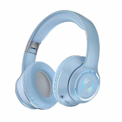Noise Canceling Headset HIFI Sound Headphones Wireless Folding Scalable Gaming Headphones For Office Trucker pink