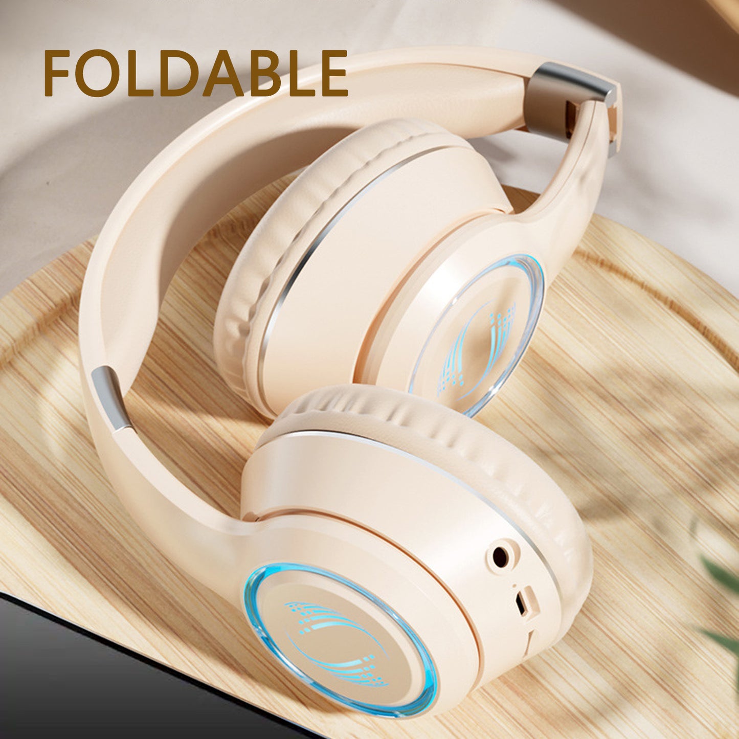 Noise Canceling Headset HIFI Sound Headphones Wireless Folding Scalable Gaming Headphones For Office Trucker pink