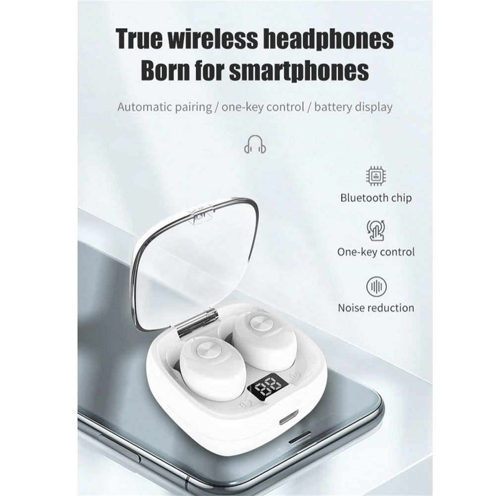XG8 Wireless Earbuds Ultra Long Playtime Sleeping Headphones with Power Display Charging Case - Bluetooth 5.0 Waterproof Sports Earbuds for Running Working Out - Pink