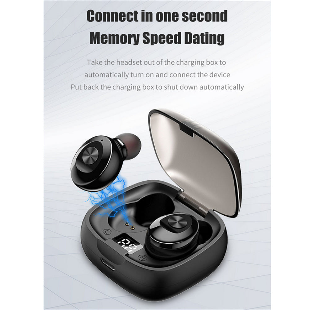 XG8 Wireless Earbuds Ultra Long Playtime Sleeping Headphones with Power Display Charging Case - Bluetooth 5.0 Waterproof Sports Earbuds for Running Working Out - Pink