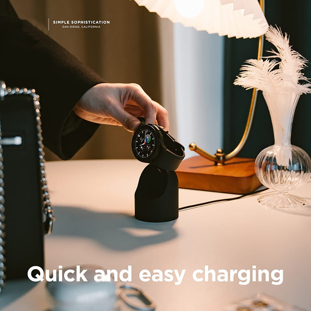 Galaxy Watch Charger Cable with Magnetic Wireless Charging Bracket - USB-C PD Fast Charging Adapter for Samsung Galaxy Watch 6, 5, 4, 3, Active & Classic Models (39.37 Inches/100CM) - White