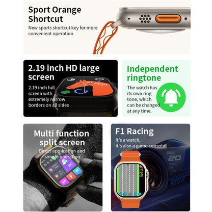 I9 Ultra Max 2.19 Inch Smart Watch with Bluetooth Calling - Advanced Fitness Tracker with Heart Rate, Blood Oxygen Monitor, ECG & Games