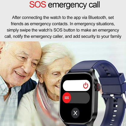 T98 Pink Smart Watch with Blood Oxygen, Blood Pressure, Heart Rate & Sleep Monitor - 2.04 Inch AMOLED Display for Smartphones