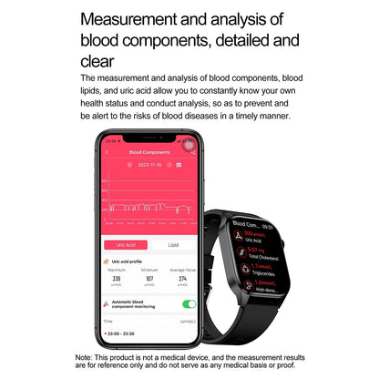 T98 Pink Smart Watch with Blood Oxygen, Blood Pressure, Heart Rate & Sleep Monitor - 2.04 Inch AMOLED Display for Smartphones