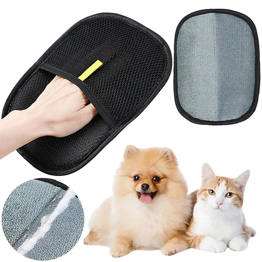 Pet Hair Removal Glove Grooming Tool evlune