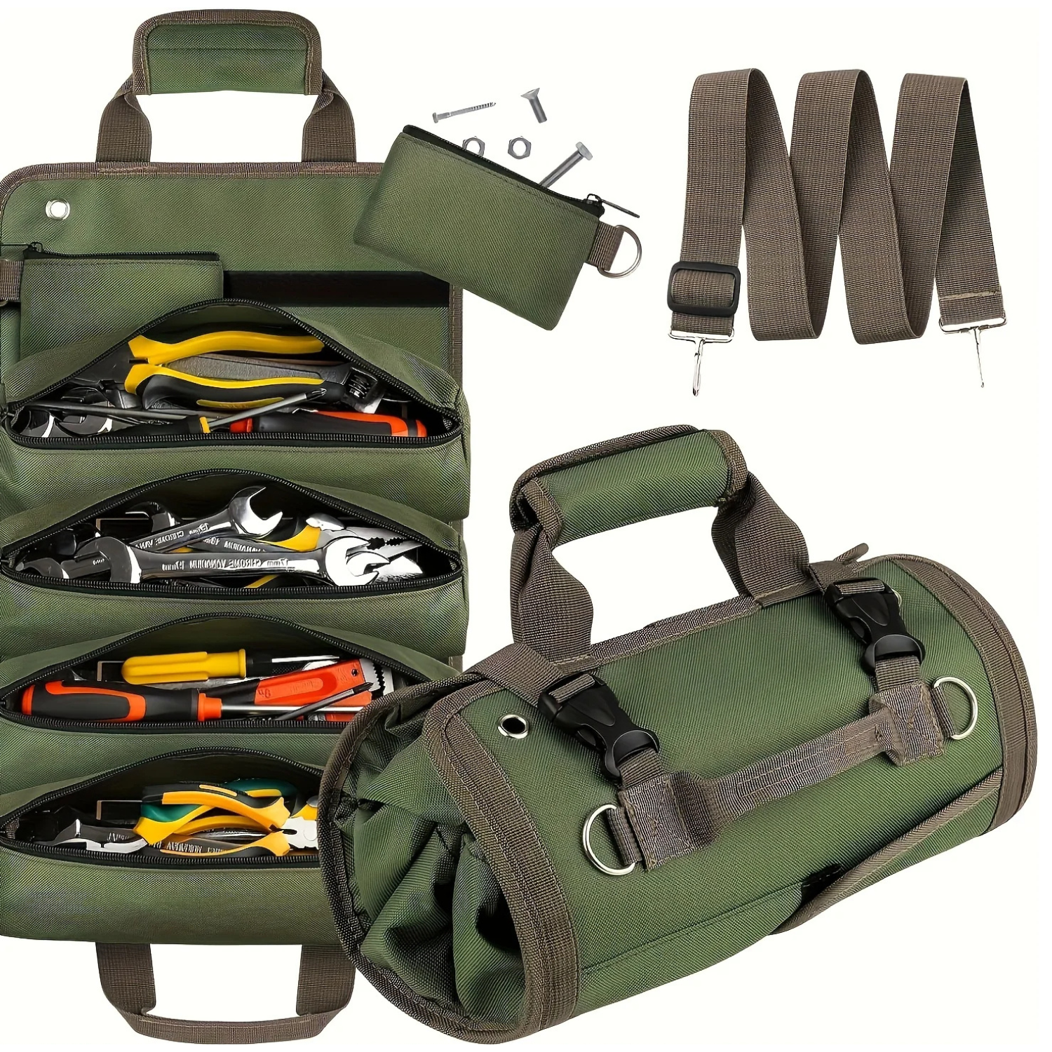 Portable 10 Tool Bag Roll Up evlune
