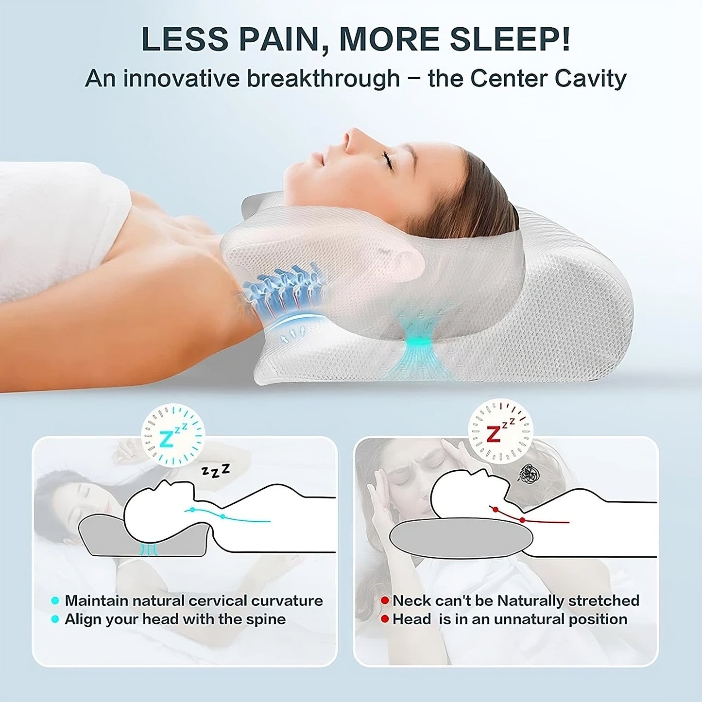 Premium Memory Foam Cervical Pillow evlune