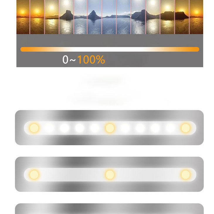 Rechargeable Sun Visor Vanity Mirror LED Car Makeup Mirror with 3 Light Modes evlune