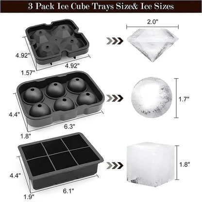 Round Ice Ball Mold Silicone evlune