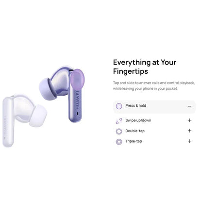 Black Huawei FreeBuds 6i (T0019) Wireless Earbuds with Intelligent Dynamic ANC 3.0, 11mm Quad-Magnet Driver, 35-Hour Battery Life, Bluetooth 5.3, IP54 Water-Resistant True Wireless Headphones