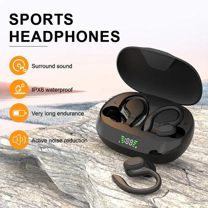 Original SP16 Wireless Earphones True Wireless Earbuds Ear Hook Sports HiFi Stereo Waterproof Headset With Mic TWS Bluetooth 5.3 Headphones for Gaming and Outdoor Activities