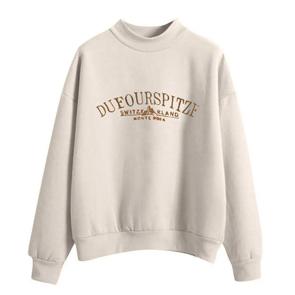 سويت شيرت نسائي بطبعة حروف جرافيكية ثلاثية الأبعاد | هودي فضفاض بيج | بلوفر رياضي كاجوال | مقاس كبير | الشحن من فرنسا 