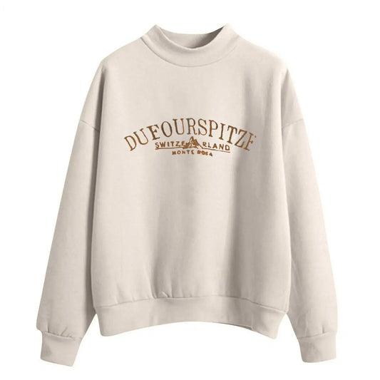 Women's Graphic Letters Print 3D Sweatshirt | Beige Loose Fit Streetwear Hoodie | Casual Sports Active Pullover | Size XL | Ships From China