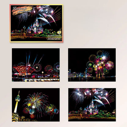 Scratch Art Night Scene DIY Kit evlune