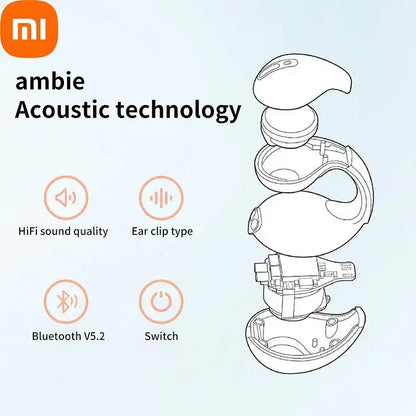 Xiaomi Original T75 Bone Conduction Bluetooth 5.3 Headphones - White aWireless Sports Earphones with HiFi Sound Quality, Waterproof Design, and Advanced Noise Cancelling Technology