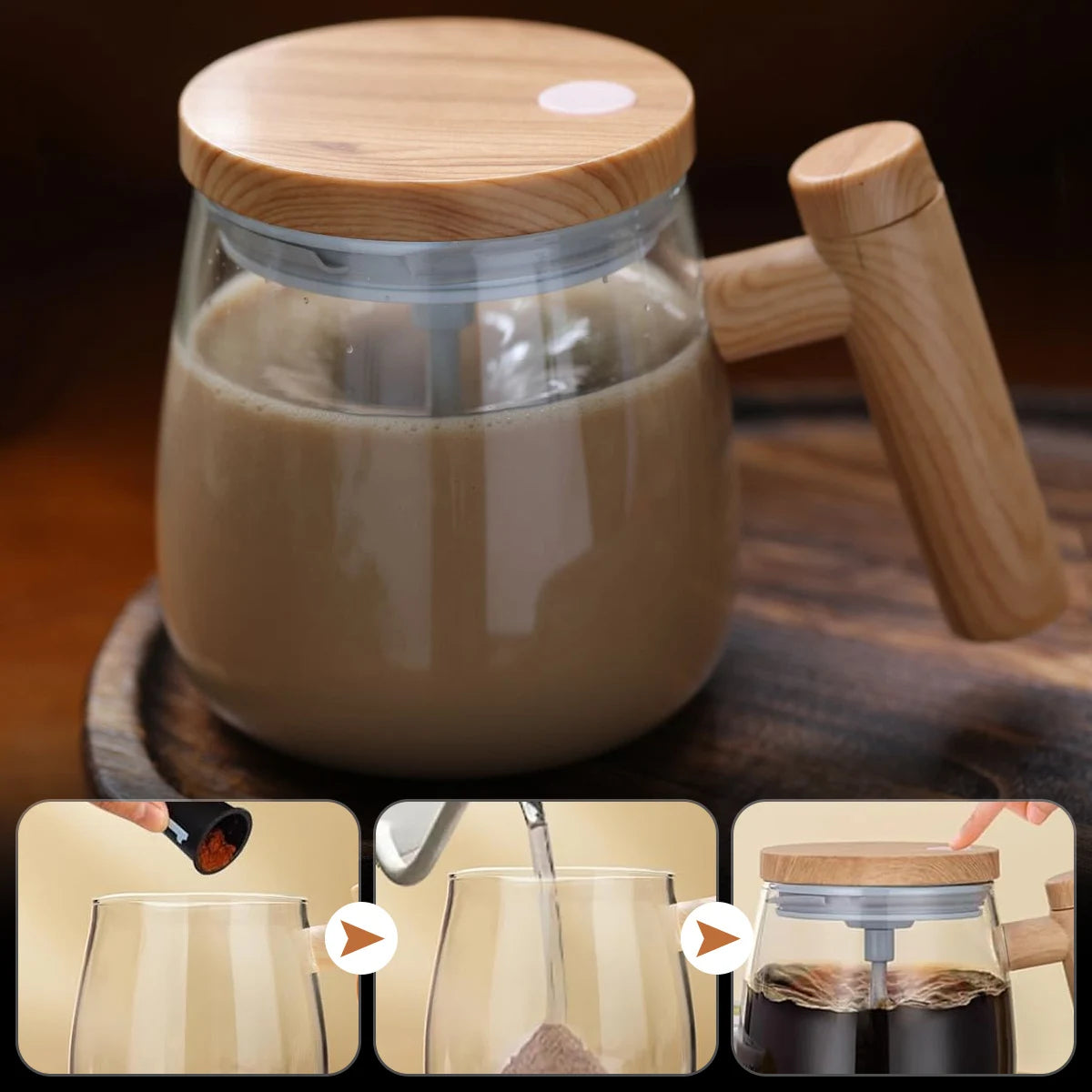 Self Stirring Travel Coffee Mug evlune