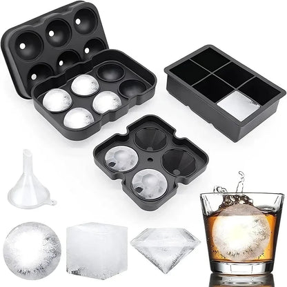 Silicone Ice Ball Mold Tray Sphere evlune
