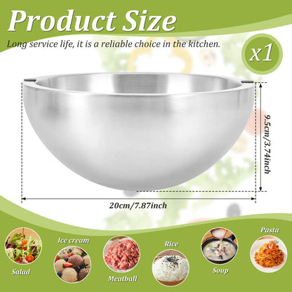 Stainless Steel Cooling Bowl For Food Prep