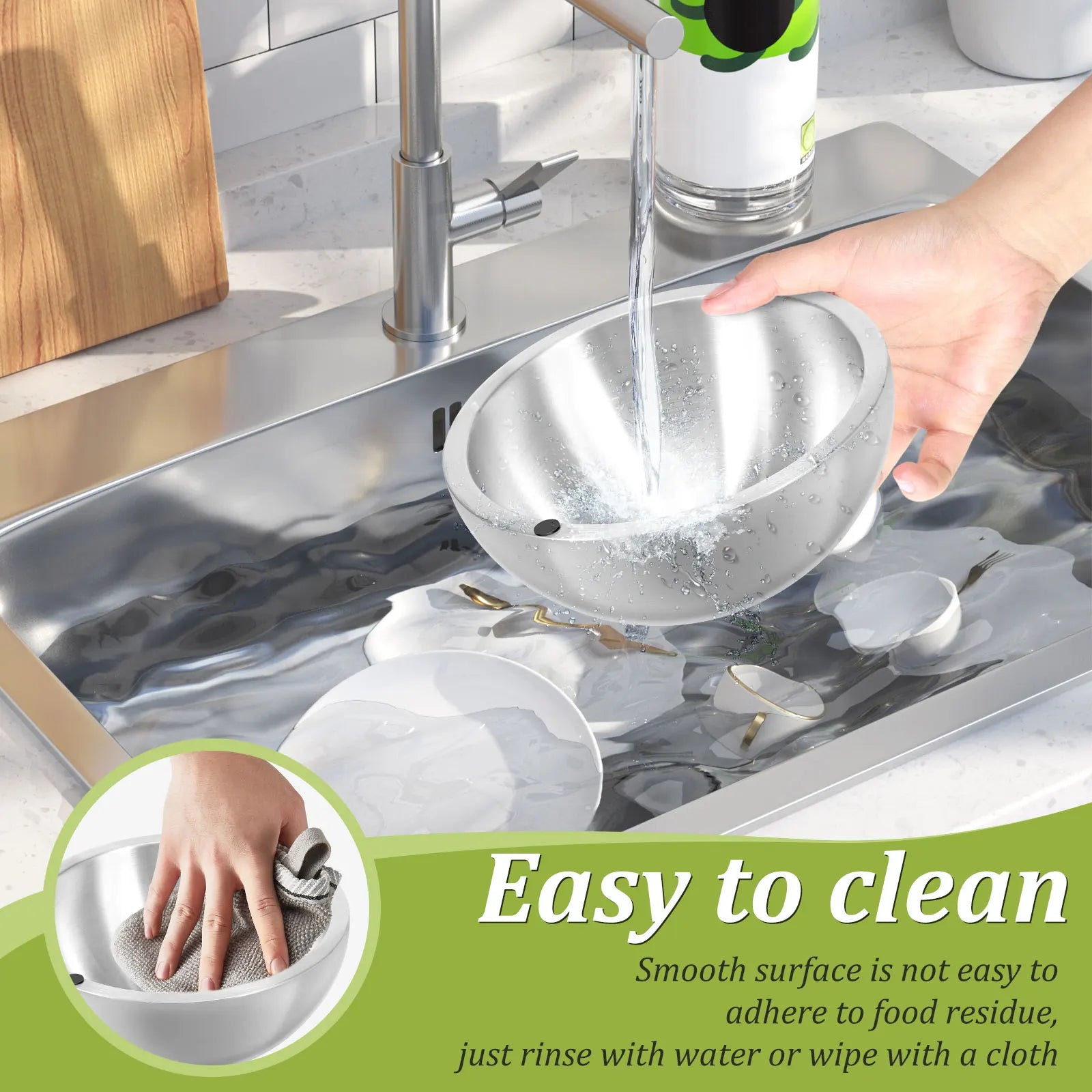  Stainless Steel Cooling Bowl With Lid