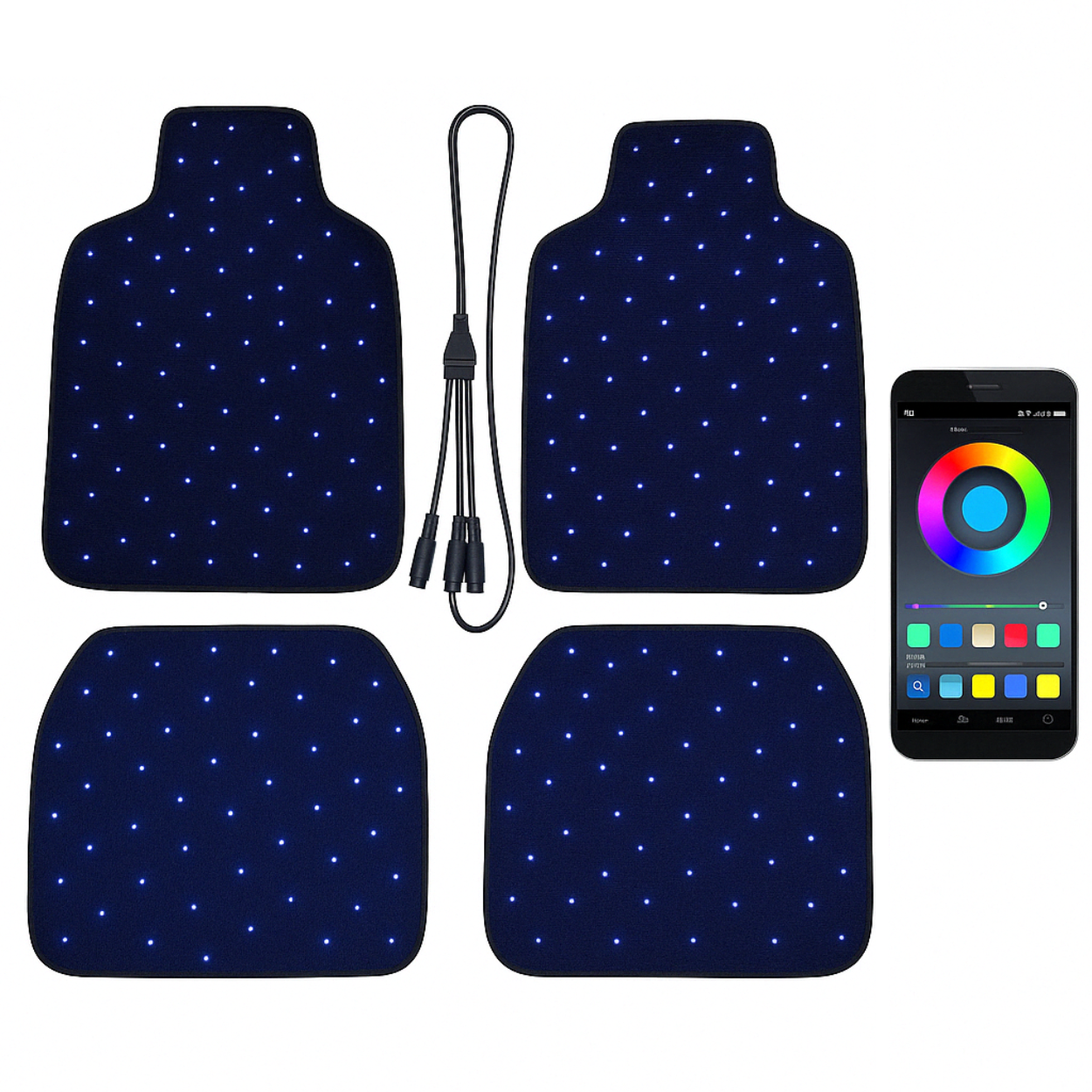 Starlight Car Mats Fiber Optic evlune