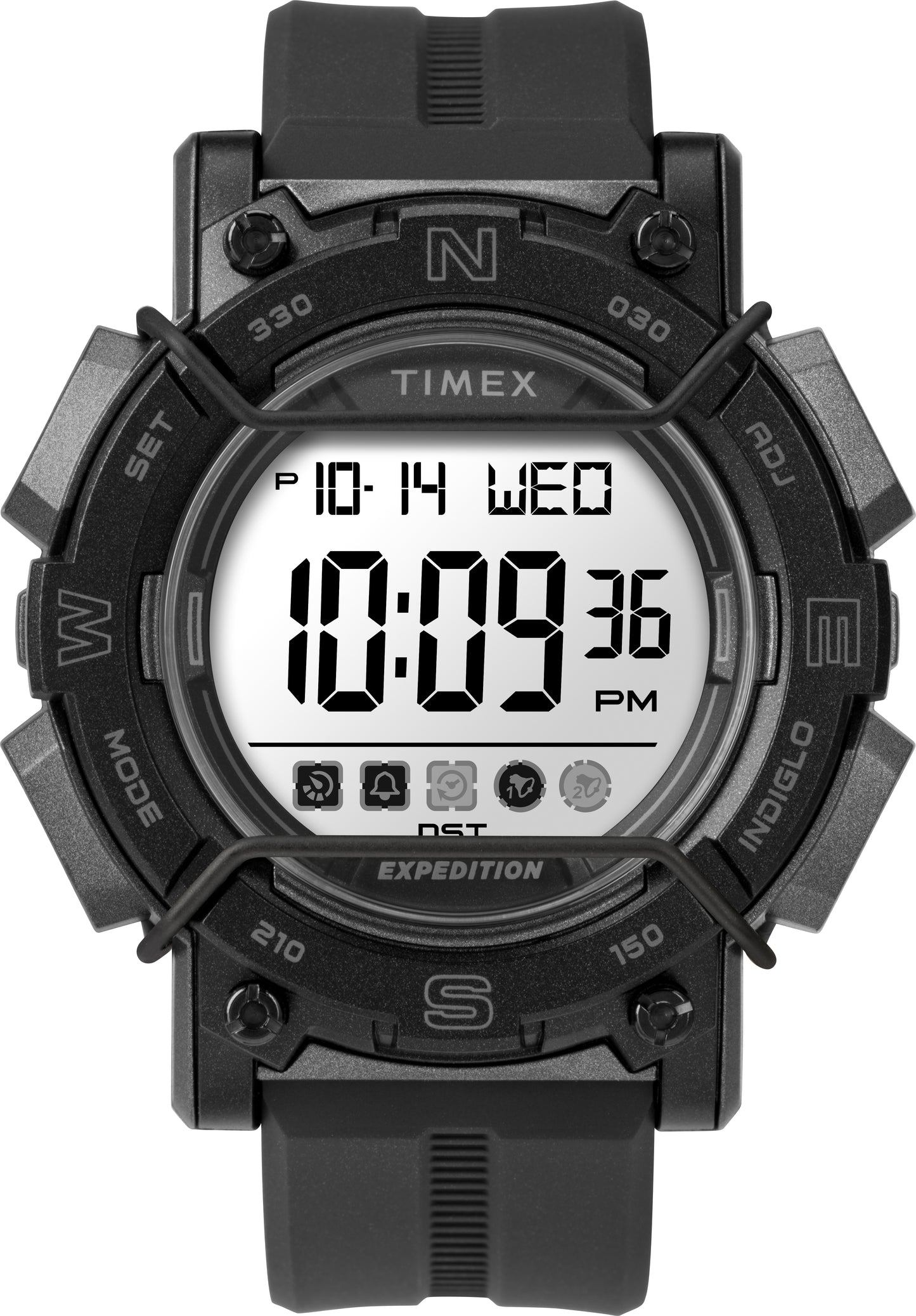 Timex TW4B18100 Men's Expedition Chrono-Alarm-Timer 47mm Digital Watch with Black Resin Strap - INDIGLO Night Light, Countdown Timer, Alarm Function