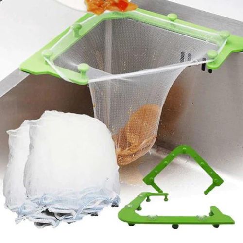 Triangle Corner Sink Strainer Basket Space Saving Kitchen Sink Filter evlune