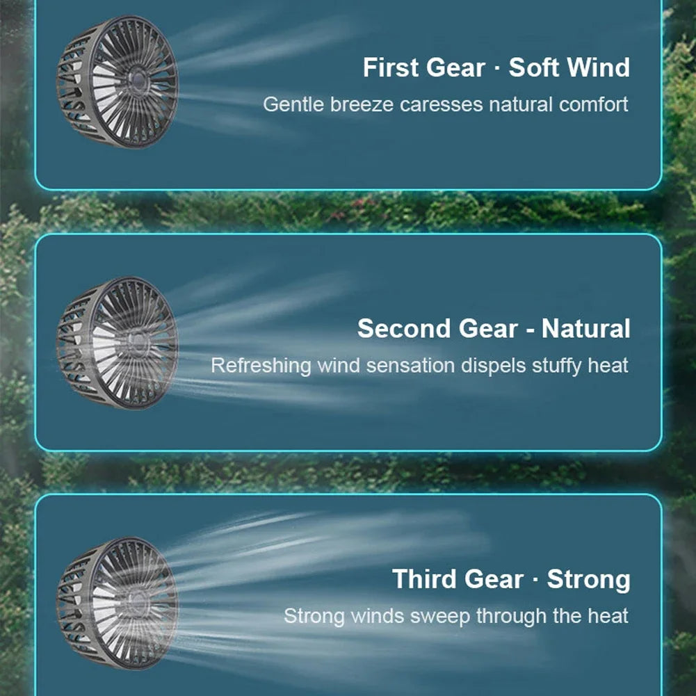 USB Dual Head Fan for Car Seats evlune