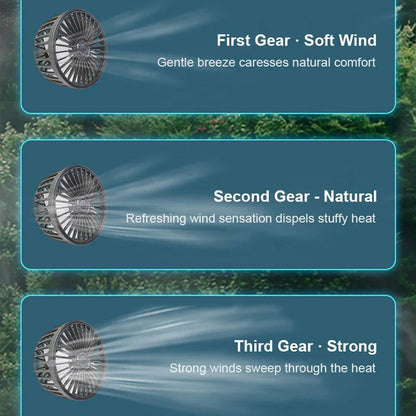 USB Dual Head Fan for Car Seats evlune