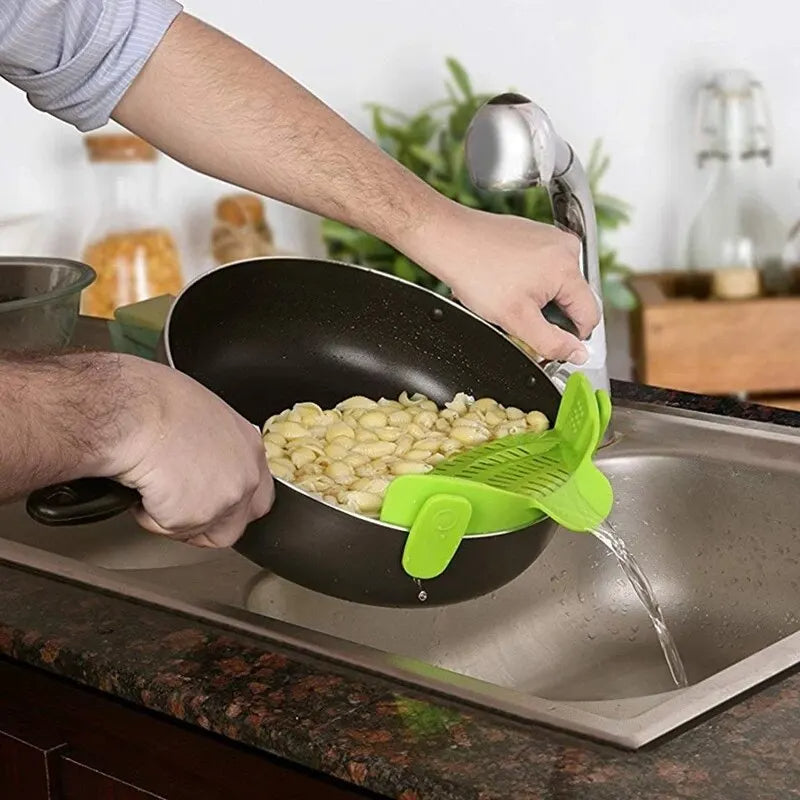 Universal Strainer Clip Silicone Kitchen Tool evlune