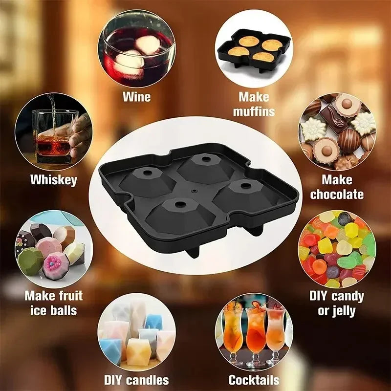 Whiskey Ice Ball Mold Silicone evlune